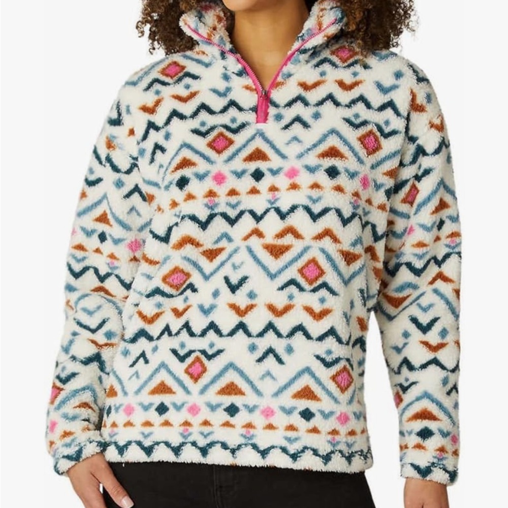 Eddie Bauer Tribal Pattern Plush Pullover